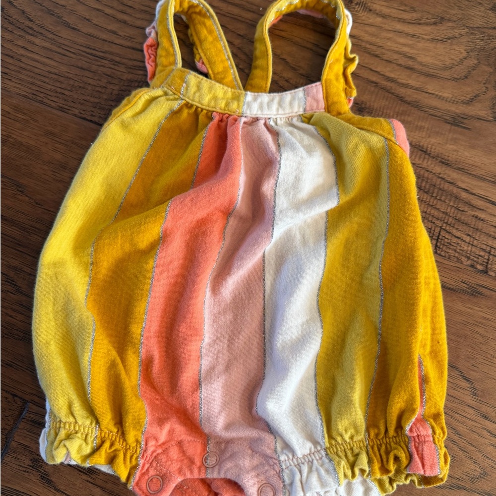 Tea Collection Yellow and Orange Striped One Piece